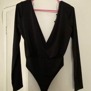 V neck bodysuit